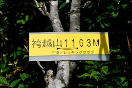 袴越山1163M 三遠トレッキングクラブ