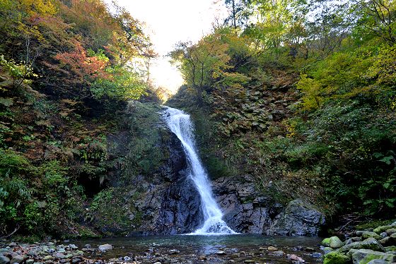 紅葉と三蛇ヶ滝